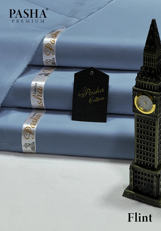 Pasha Premium | 100% Soft Egyptian Cotton | Luxurious Unstitched Fabric (Flint) - 4.5-Meter