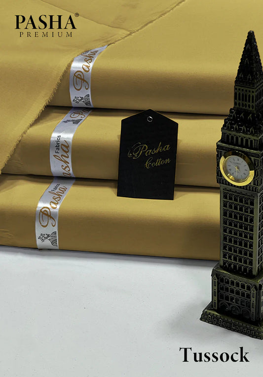 Pasha Premium | 100% Soft Egyptian Cotton | Luxurious Unstitched Fabric (Tussock) - 4.5-Meter